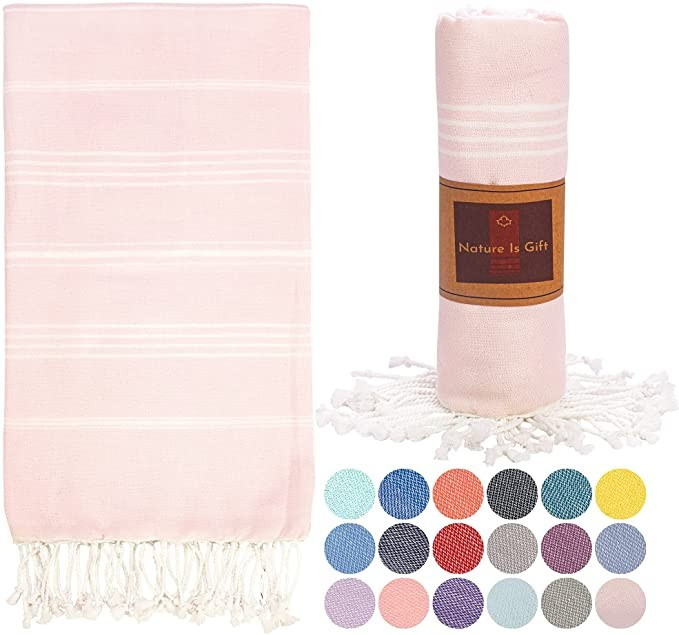 Cotton | Pre Washed Pestemal Peshtemal Towel | Super Soft | Absorbent | Stylish No Shrinkage Bath... | Amazon (US)