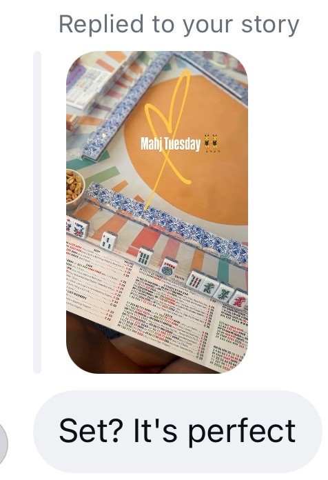 This is my friends mahjong mat and I'd have to agree, she is perfect! Love both the mat and tiles and they make for a perfect mahj game match!

#LTKdayinmylife #LTKOver40 #LTKmomlife