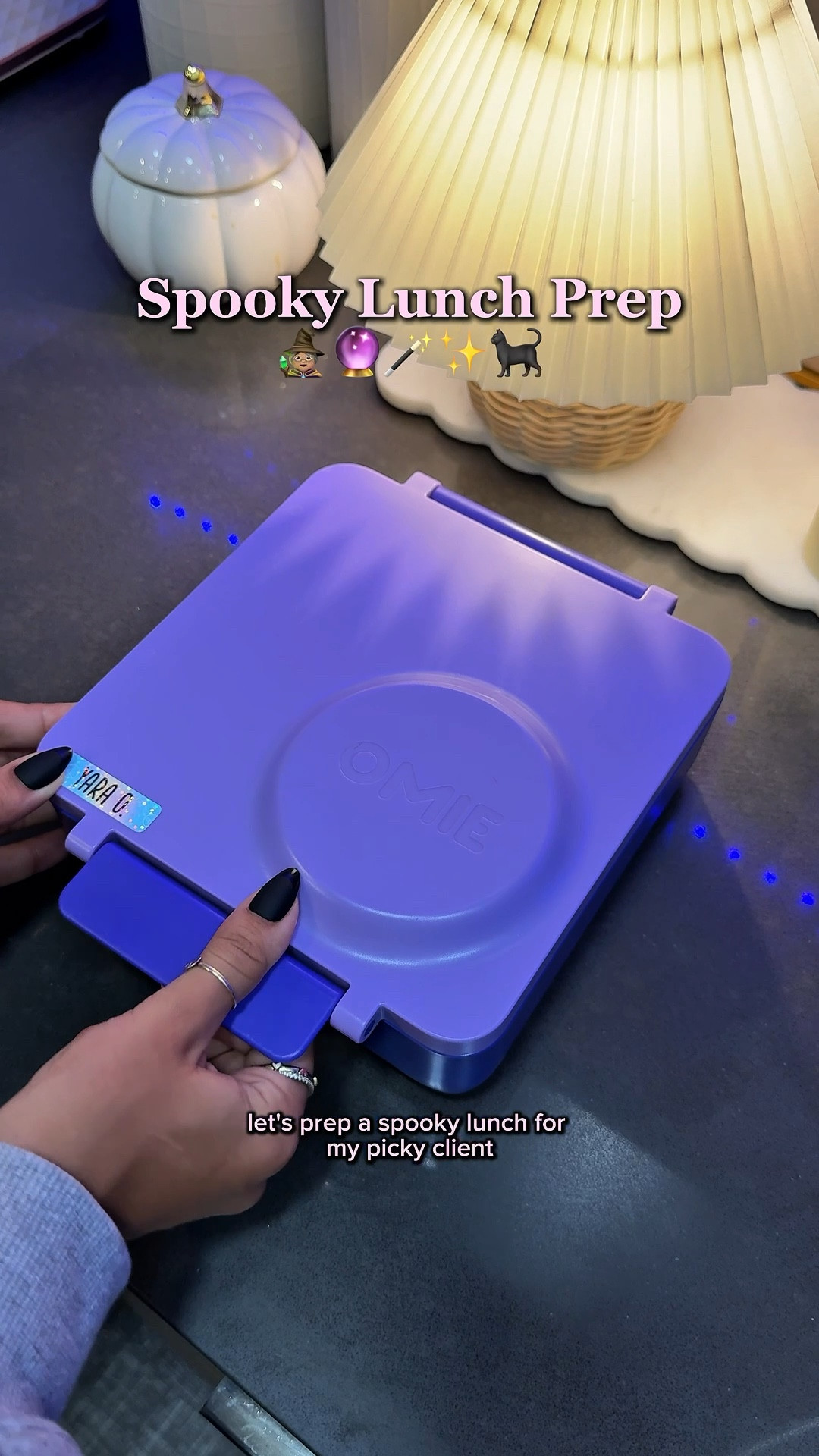 Spooky lunch prep for my picky client 💖🐈‍⬛🔮🪄✨