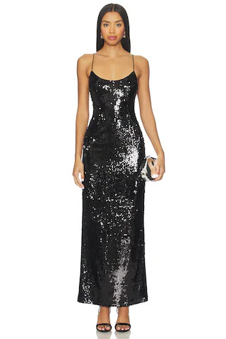 superdown Jessie Sequin Maxi Dress in Black from Revolve.com | Revolve Clothing (Global)