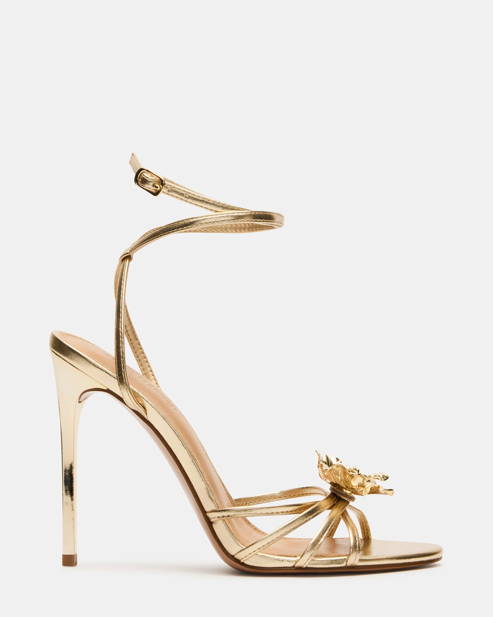 SWIRL Gold Hardware Stiletto Strappy Heels | Women's Designer Heels | Steve Madden (Canada)
