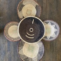 5 Makenge & Tonga Wall Basket Set #725 | Baskets African Hanging Storage Decor | Etsy (US)