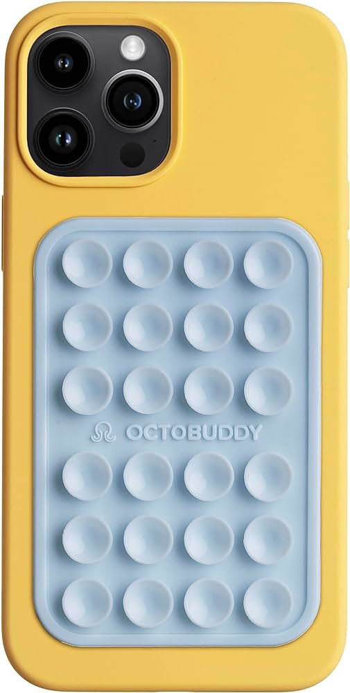 OCTOBUDDY Suction Adhesive Mount Phone Case               
Material: Silicone | Amazon (US)