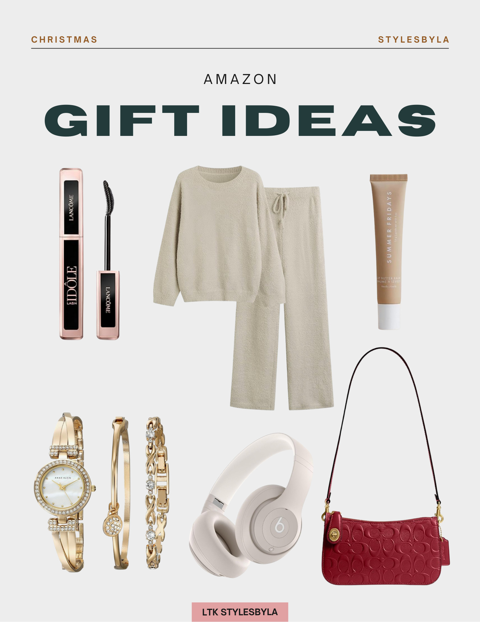 Amazon Gift Guide! Last minute holiday shopping gifts for her!
-coach purse, xmas gifts, last min xmas gift, mascara, makeup, jewelry, pjs, loungewear, summer fridays, beats headphones, gift guide 

 #LTKGiftGuide #LTKHoliday #LTKSeasonal