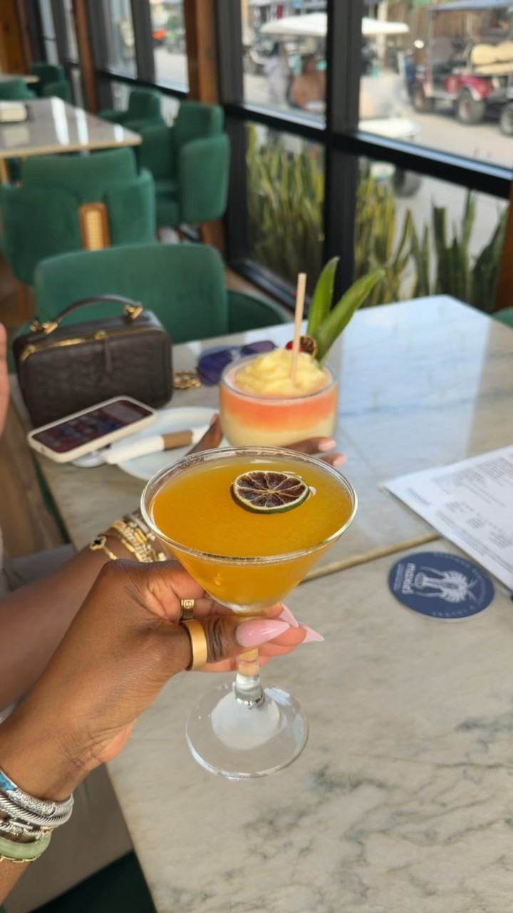 Cheers! And don’t let me spill my drink!