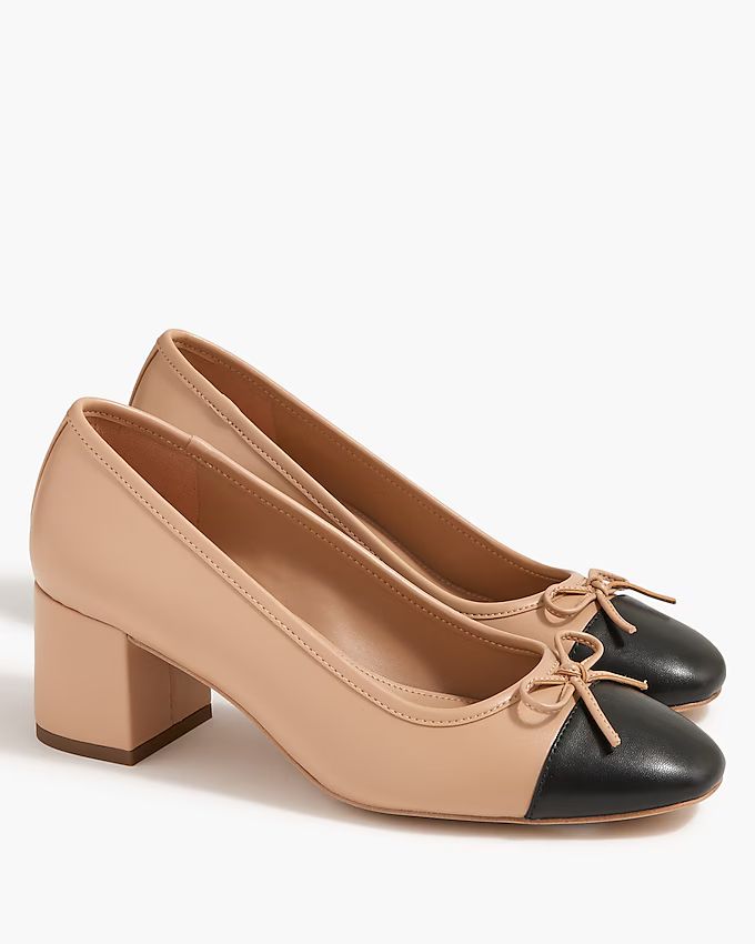 Cap-toe ballet block heels | J.Crew Factory