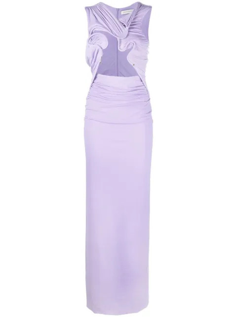 Christopher Esber cut-out Gathered Maxi Dress - Farfetch | Farfetch Global