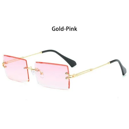 Summer Rimless Summer Eyewear 2020 Trendy Rectangle Sun Glasses Square Sunglasses Shades Fashion Sun | Walmart (US)