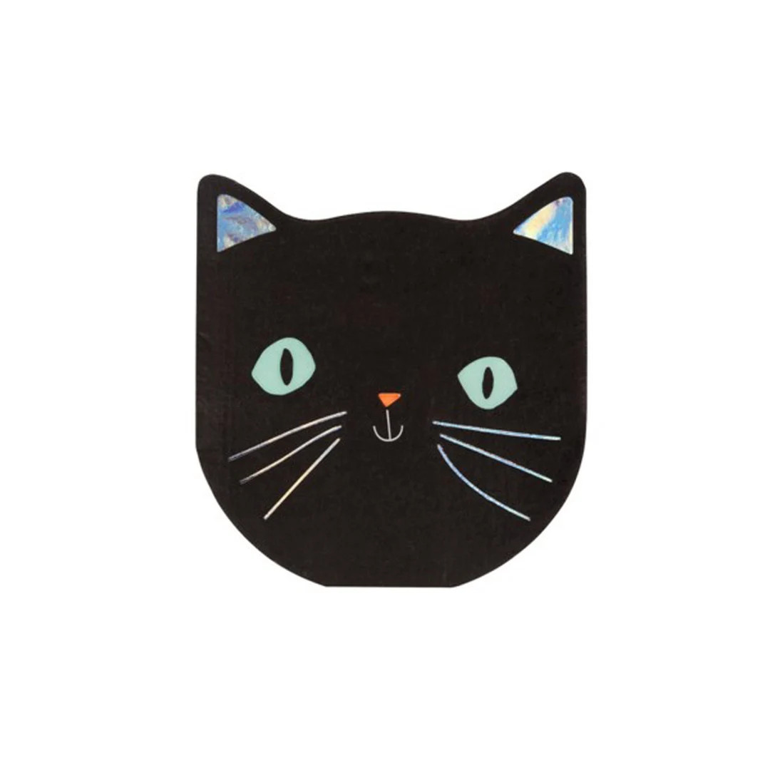 Black Cat Small Napkins - Etsy | Etsy (US)