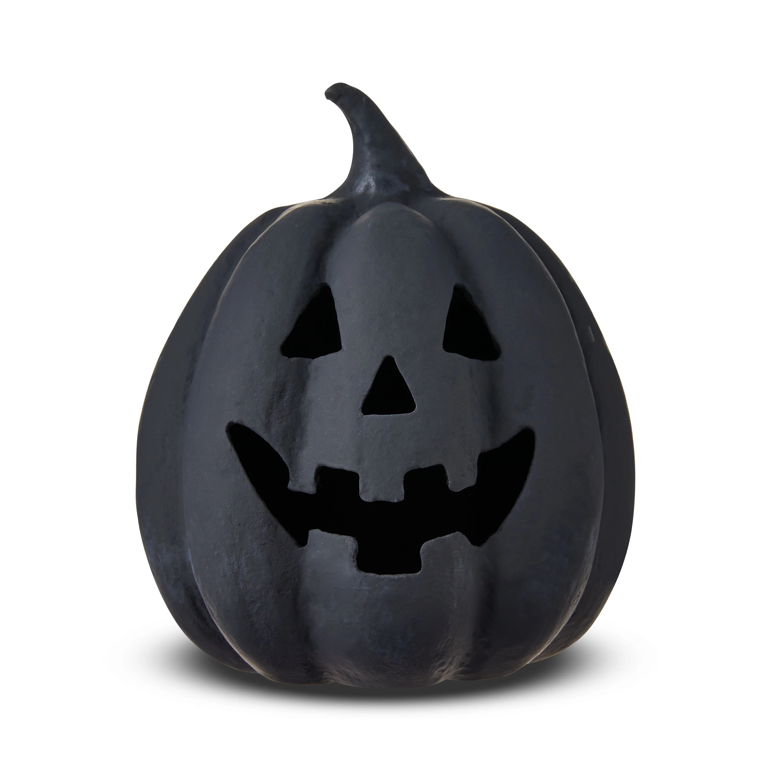 Paper Mache Pumpkin Black Tabletop Decor, 8" Height, Harvest by Way To Celebrate | Walmart (US)