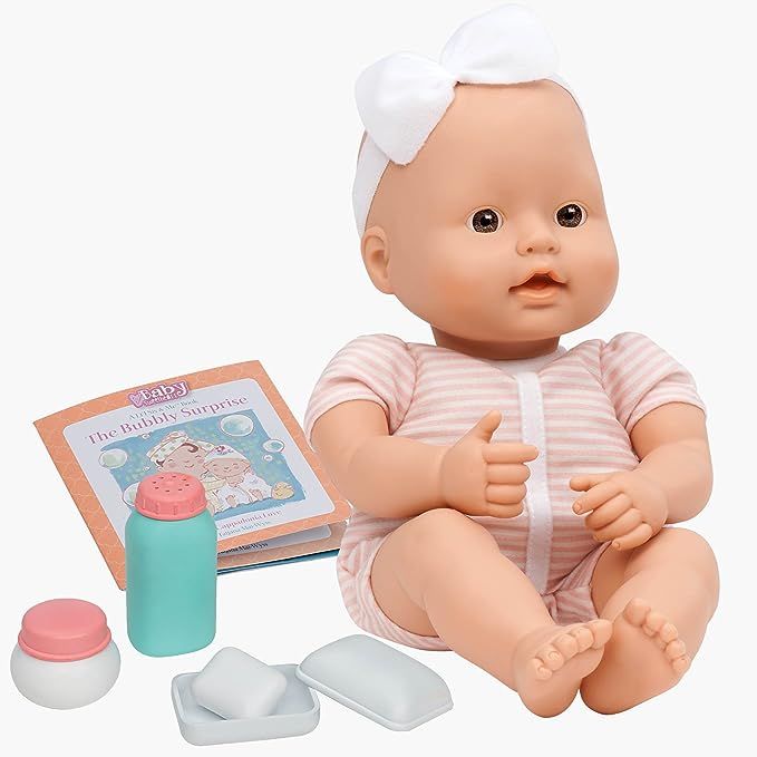 Baby Sweetheart by Battat – Bath Time 12-inch Soft-Body Newborn Baby Doll with Easy-to-Read Sto... | Amazon (US)