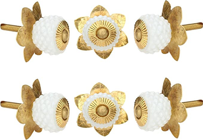 Perilla Home Set of 6 Crystal Knobs Decorative Glass Knobs for Home Kitchen Cabinet Hardware Cupb... | Amazon (US)