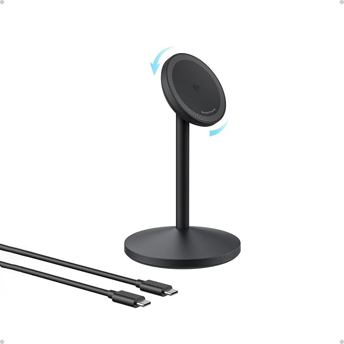 Anker MagSafe Charger, MagGo Qi2 15W 360-Degree Wireless Charger Stand | Amazon (US)