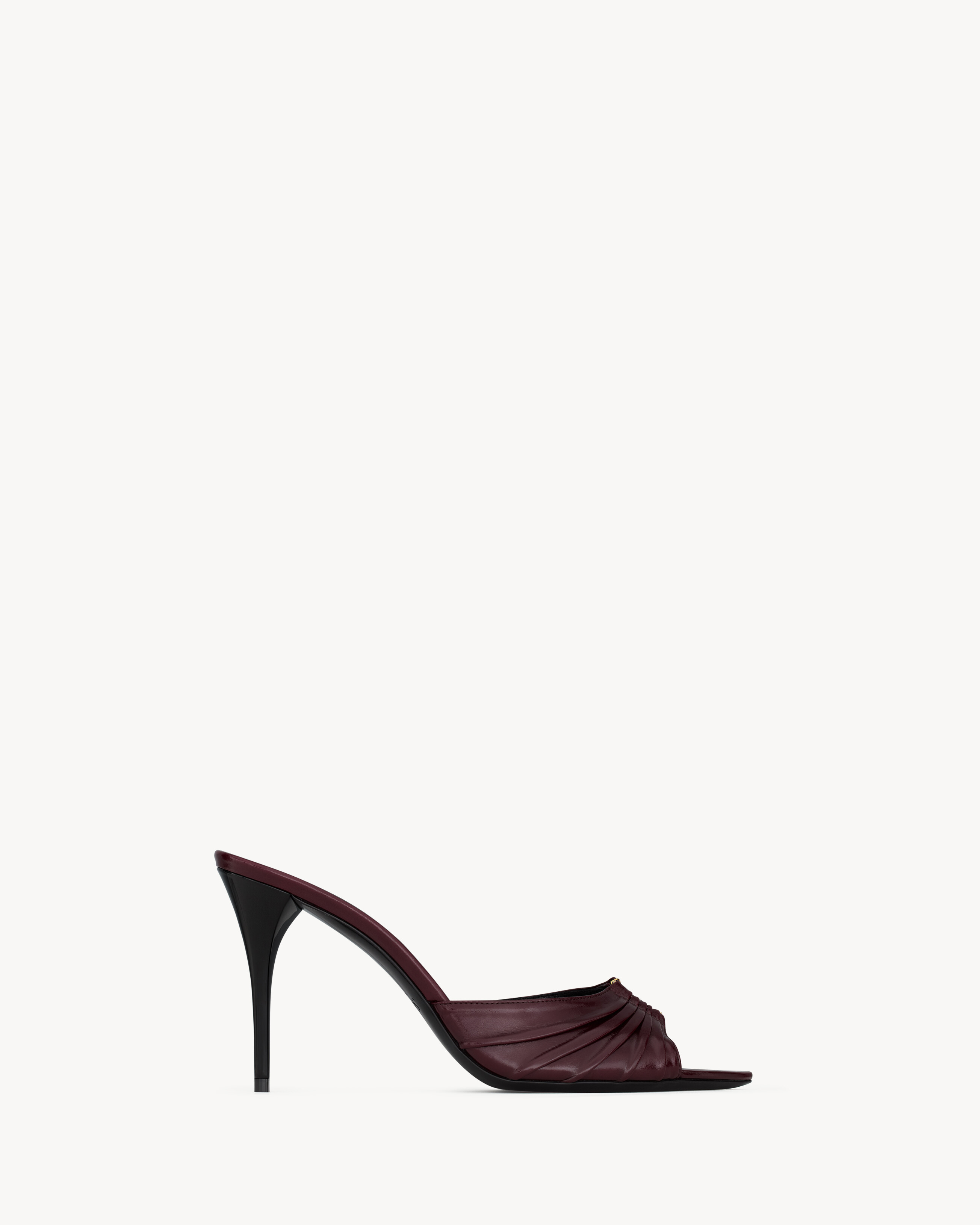 Saint Laurent Babylone Mules In Smooth Leather - Bordeaux - Women - 35 | Saint Laurent Inc. (Global)