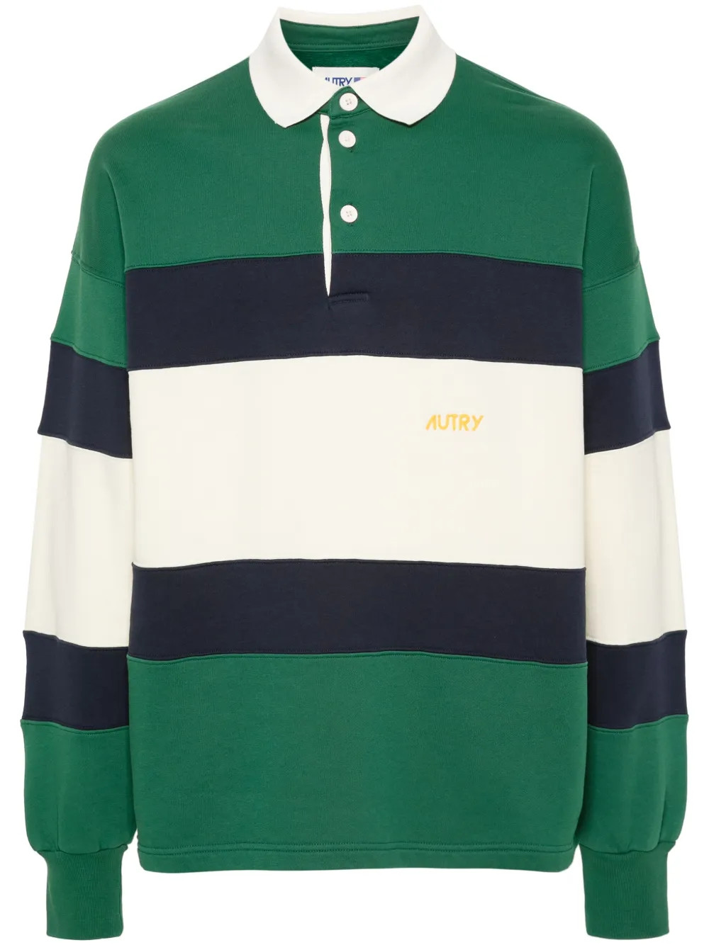Autry Camisa Polo Com Padronagem De Listra | Verde | FARFETCH BR | Farfetch (BR)