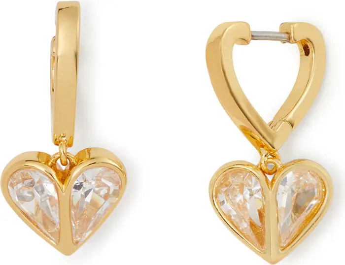 stone heart huggie earrings | Nordstrom