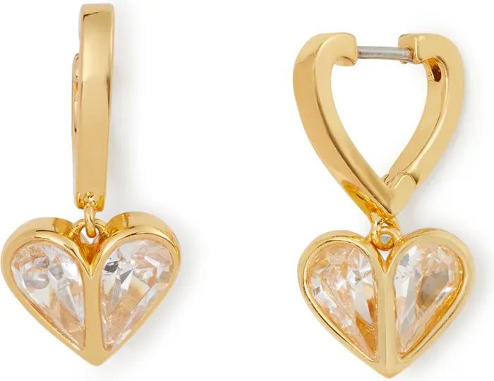 stone heart huggie earrings | Nordstrom
