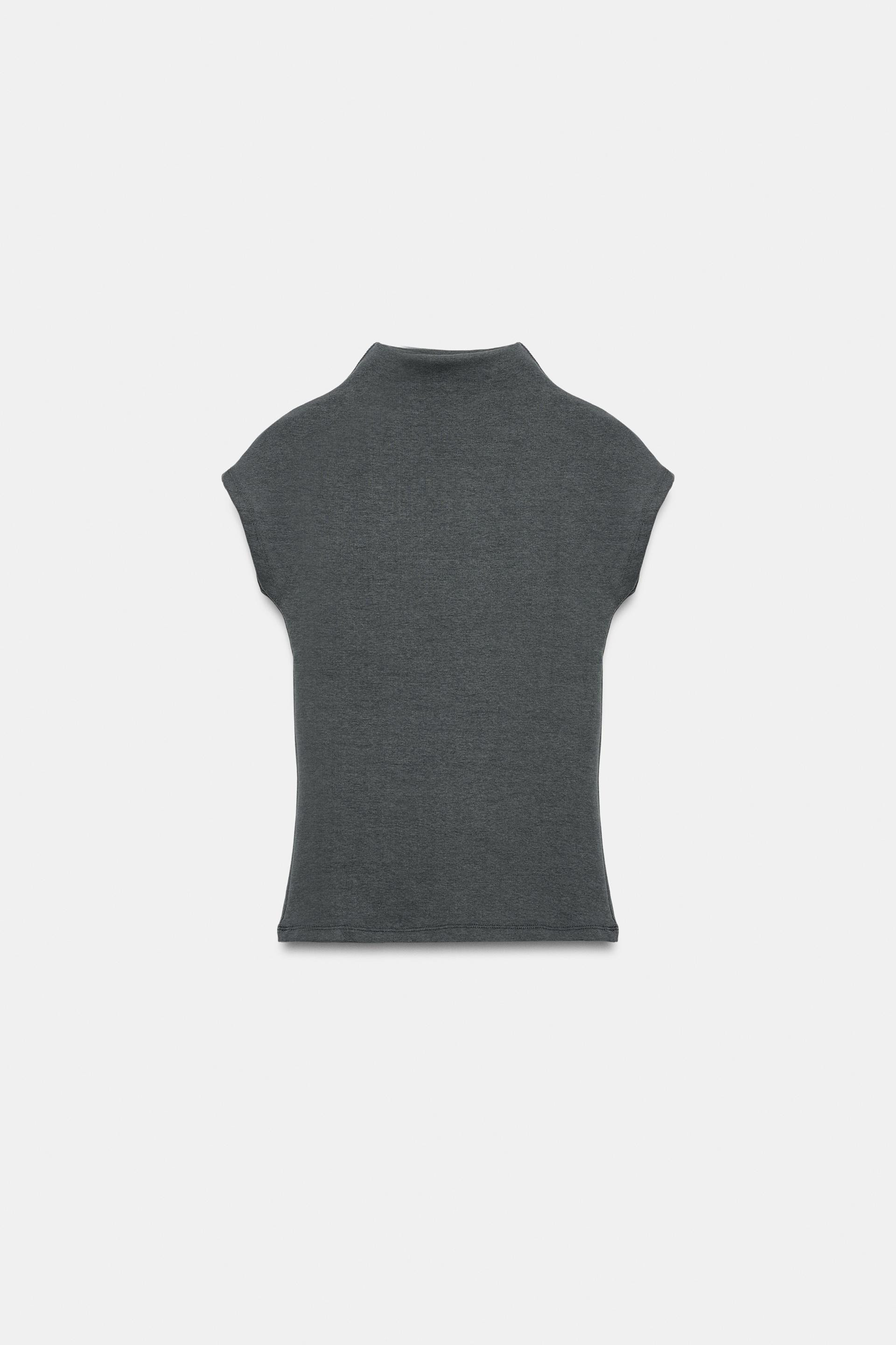LYOCELL MOCK NECK TOP | Zara US