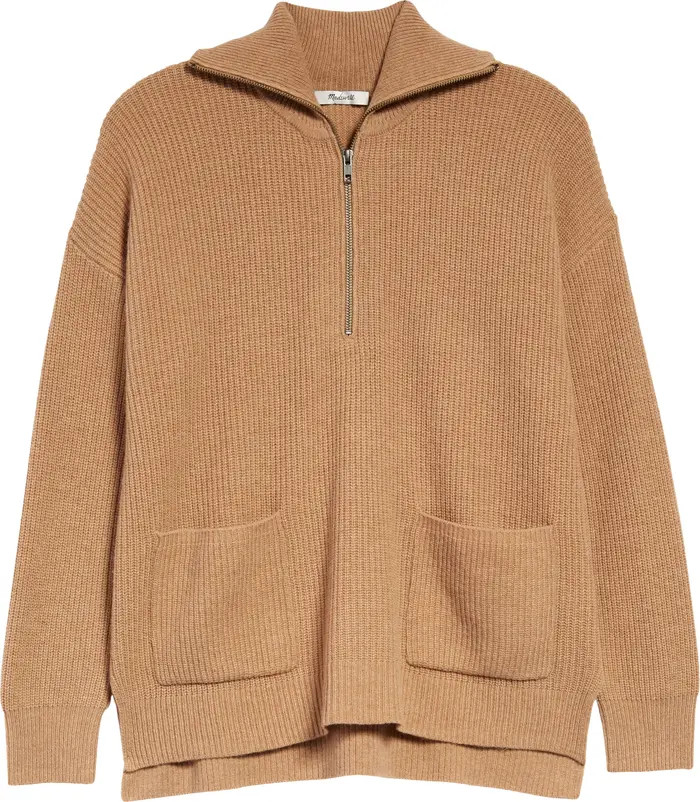 Madewell Glenbrook Half Zip Wool Blend Sweater | Nordstrom | Nordstrom