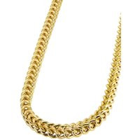 Solid Franco Handcrafted 10K Yellow Gold Chain Necklace Measures 30"" Thickness Is 8mm Large Stateme | Etsy (US)