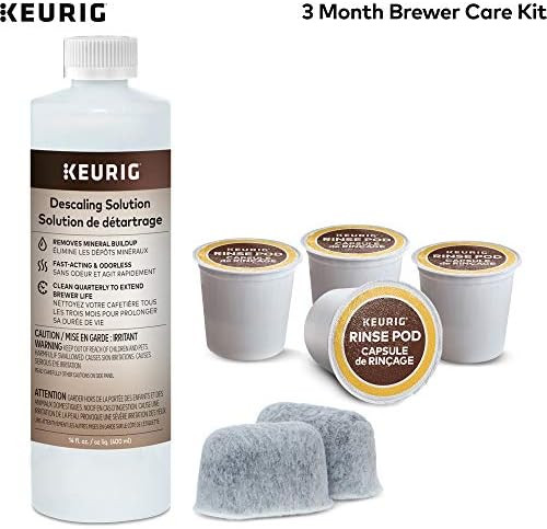 Keurig 3-Month Brewer Maintenance Kit Includes Descaling Solution, Water Filter Cartridges & Rinse P | Amazon (US)