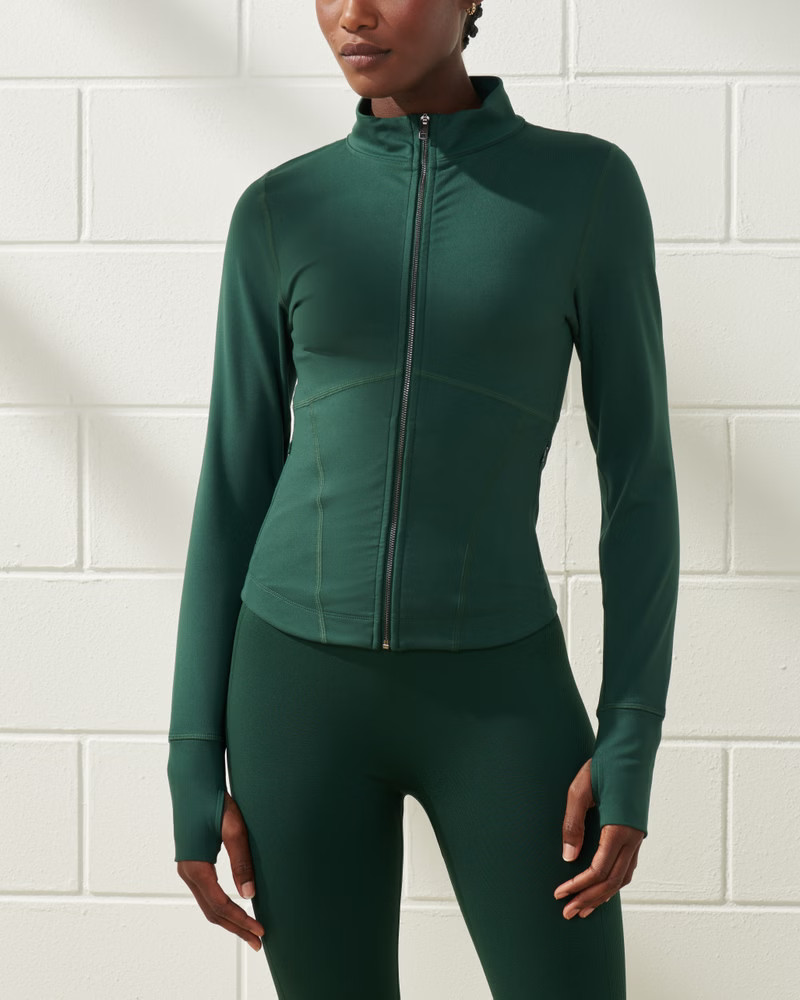 YPB sculptLUX Long-Sleeve Slim Full-Zip | Abercrombie & Fitch (US)