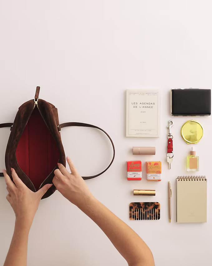 Delphine shoulder bag in suede | J. Crew US