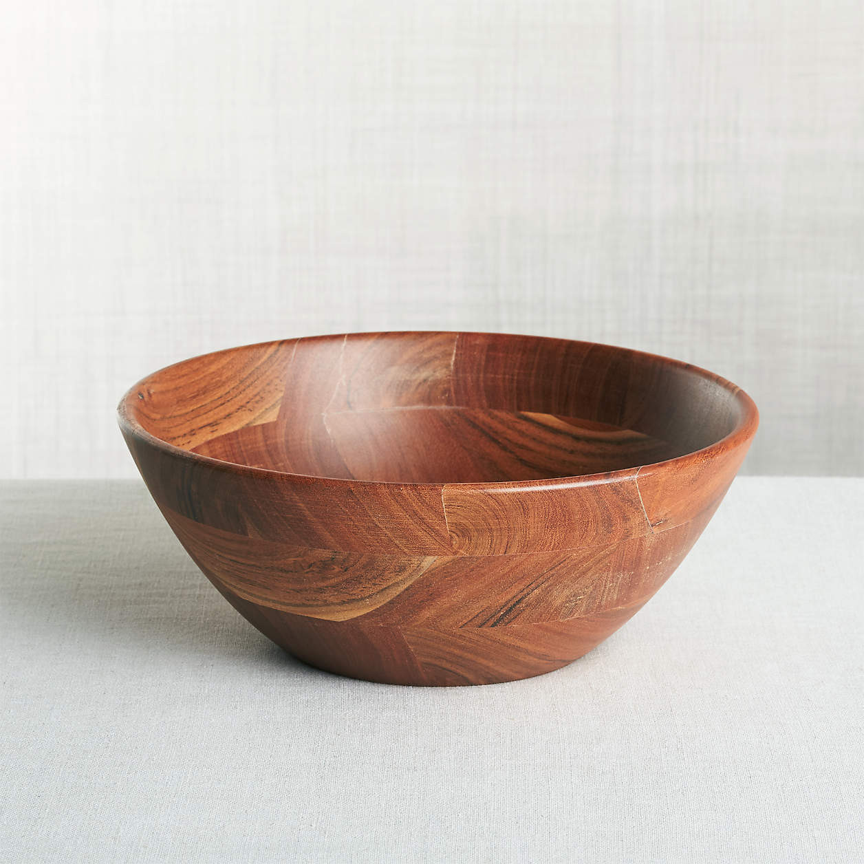 Carson 12" Acacia Wood Salad Serving Bowl | Crate & Barrel
