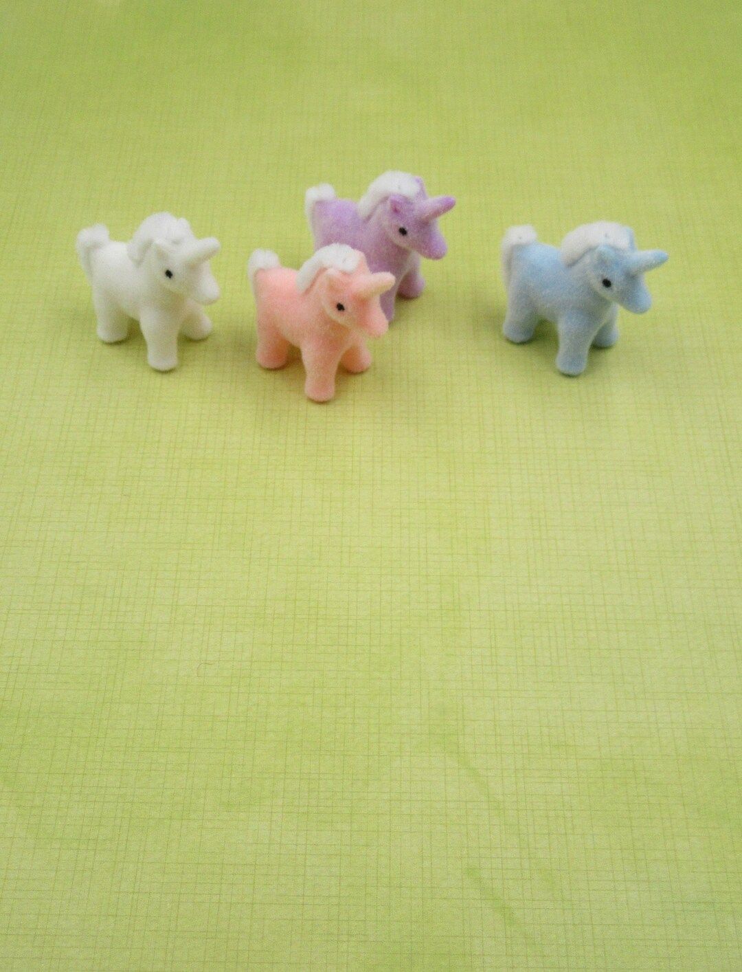 Miniature Unicorns Set of 4, Flocked Unicorns, Easter Egg Hunt Prizes, Easter Basket Filler, East... | Etsy (US)