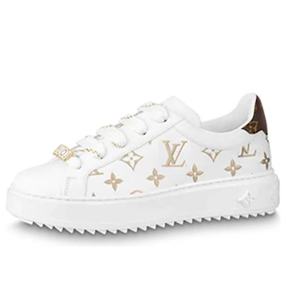 (WMNS) LOUIS VUITTON Time Out Sneakers 'White with Gold Monogram' 1A9HAV | KICKS CREW