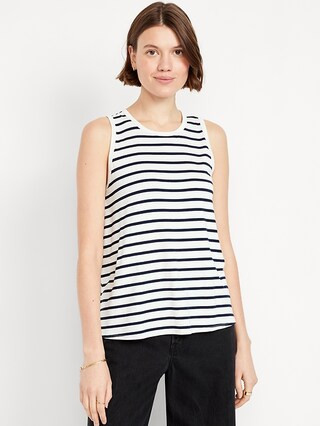 Luxe Sleeveless Striped Top | Old Navy (US)