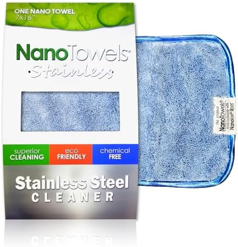 Nano Towels Stainless Steel Cleaner | The Amazing Chemical Free Stainless Steel Cleaning Reusable... | Amazon (US)