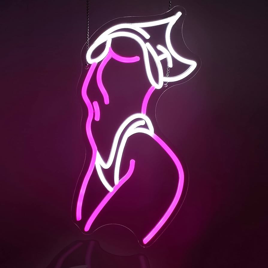 Lady Neon Signs Neon Signs for Wall Decor Pink White LED Light Sign for Preppy Room Decor Light U... | Amazon (US)