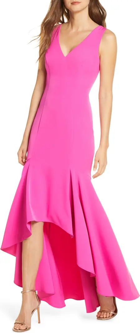Crepe High/Low Gown | Nordstrom