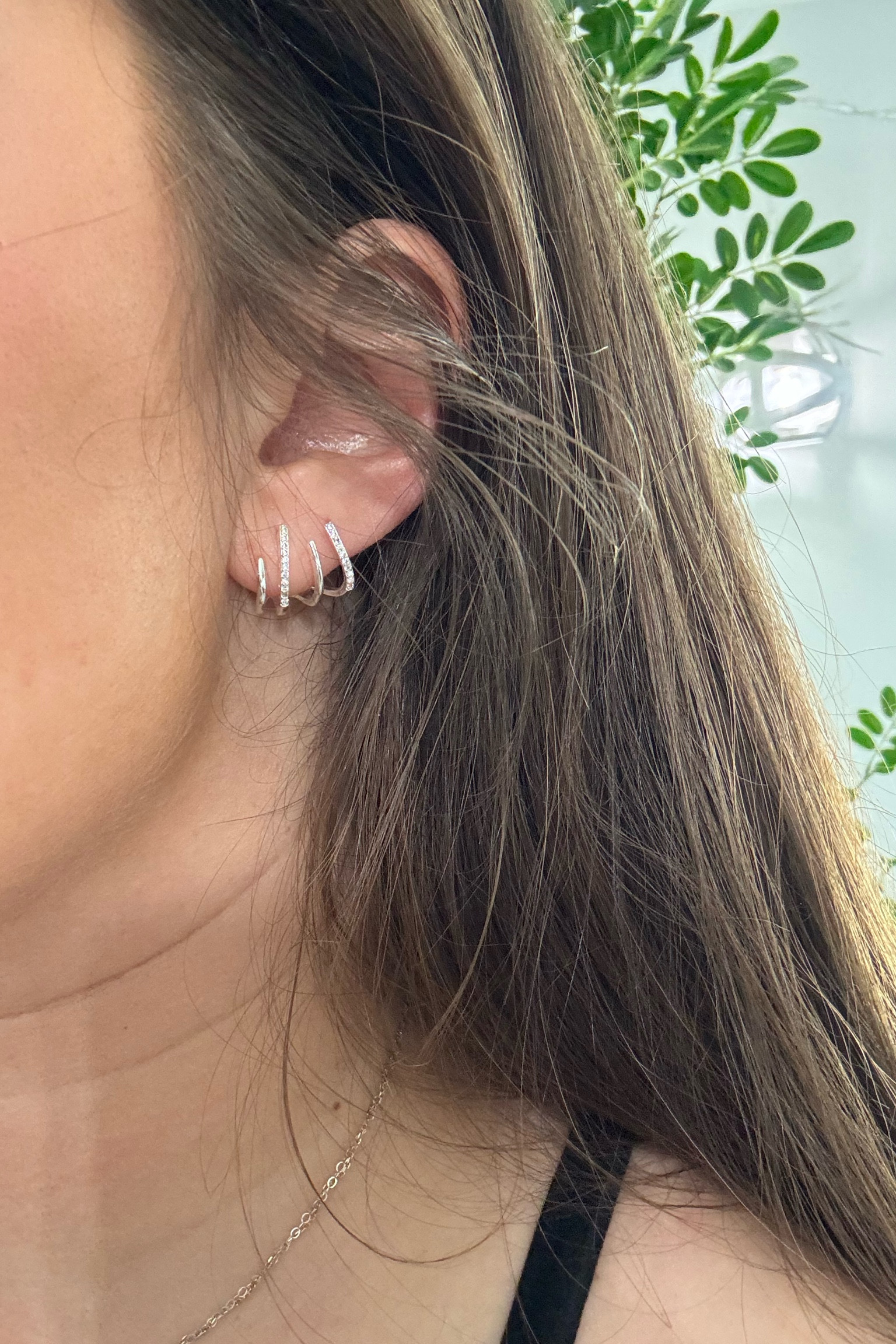 Multi earring single piercing stud 