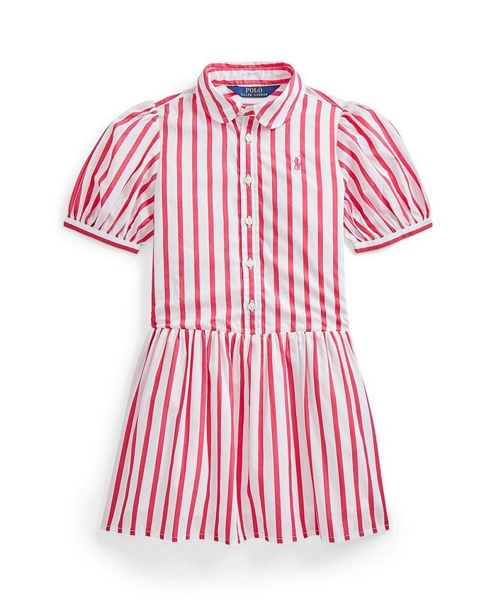 Polo Ralph Lauren Toddler Girls Striped Poplin Shirtdress & Reviews - Dresses - Kids - Macy's | Macys (US)