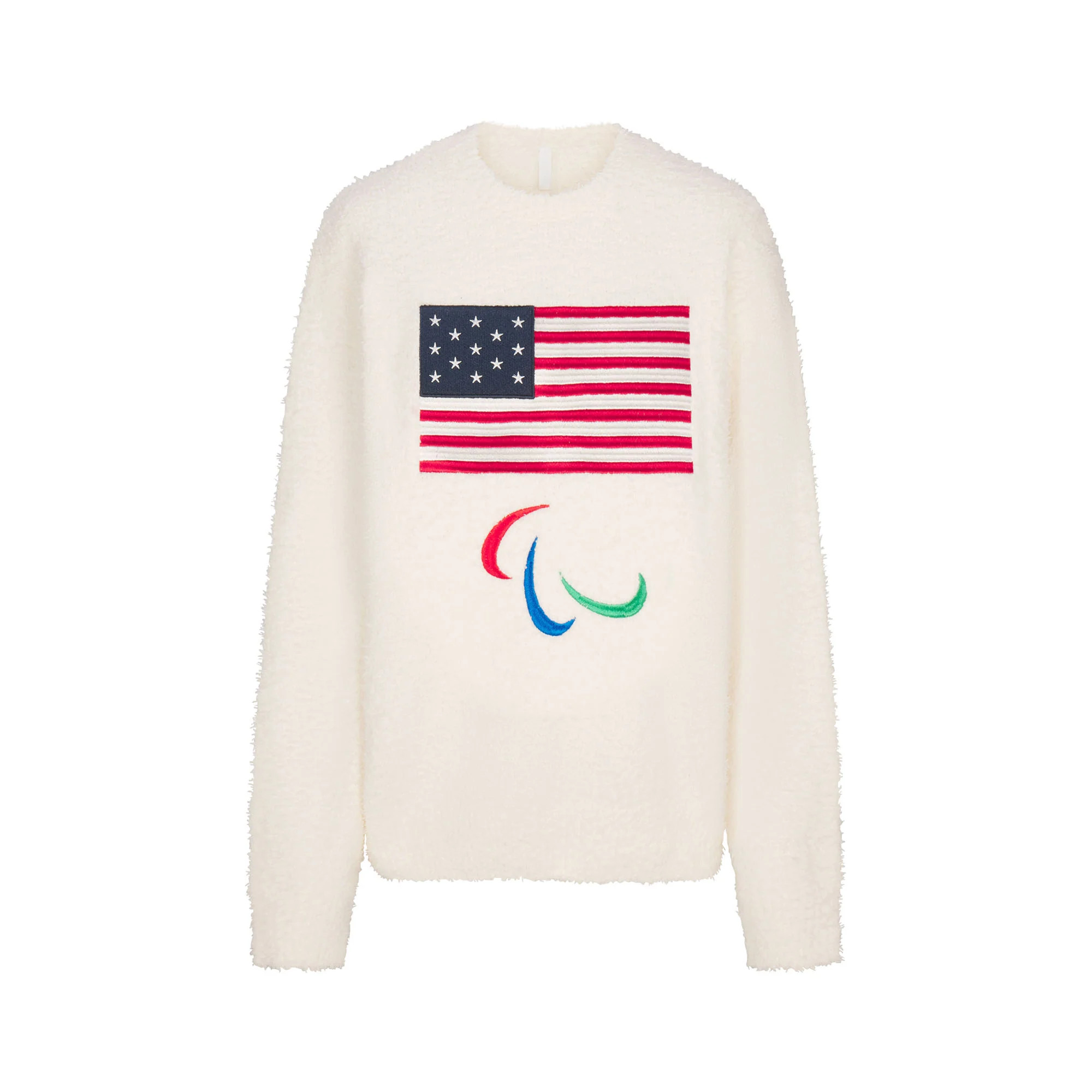 SKIMS FOR TEAM USA COZY UNISEX PARALYMPIC SLEEP TOP | ECRU | SKIMS | SKIMS (US)