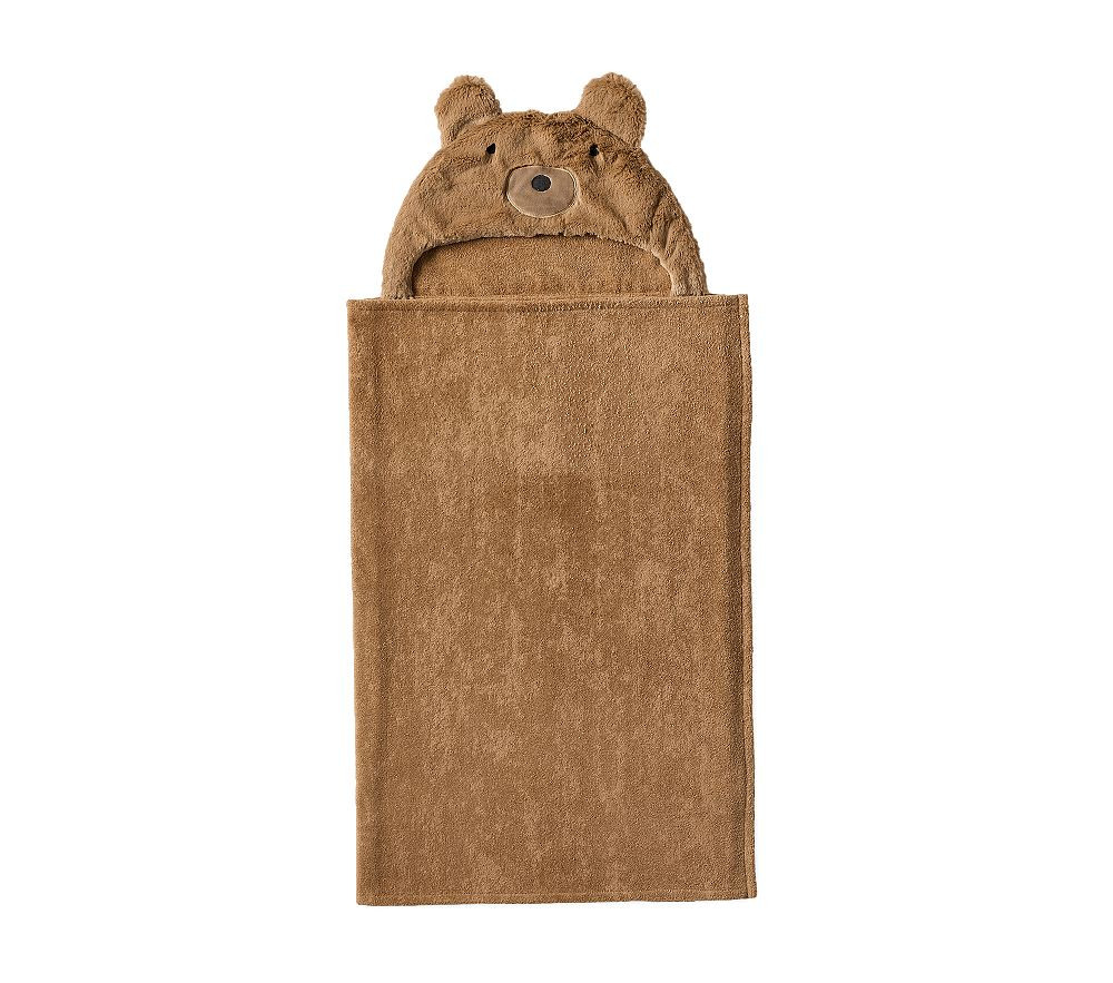 Faux Fur Critter Kid Hooded Towels | Pottery Barn Kids