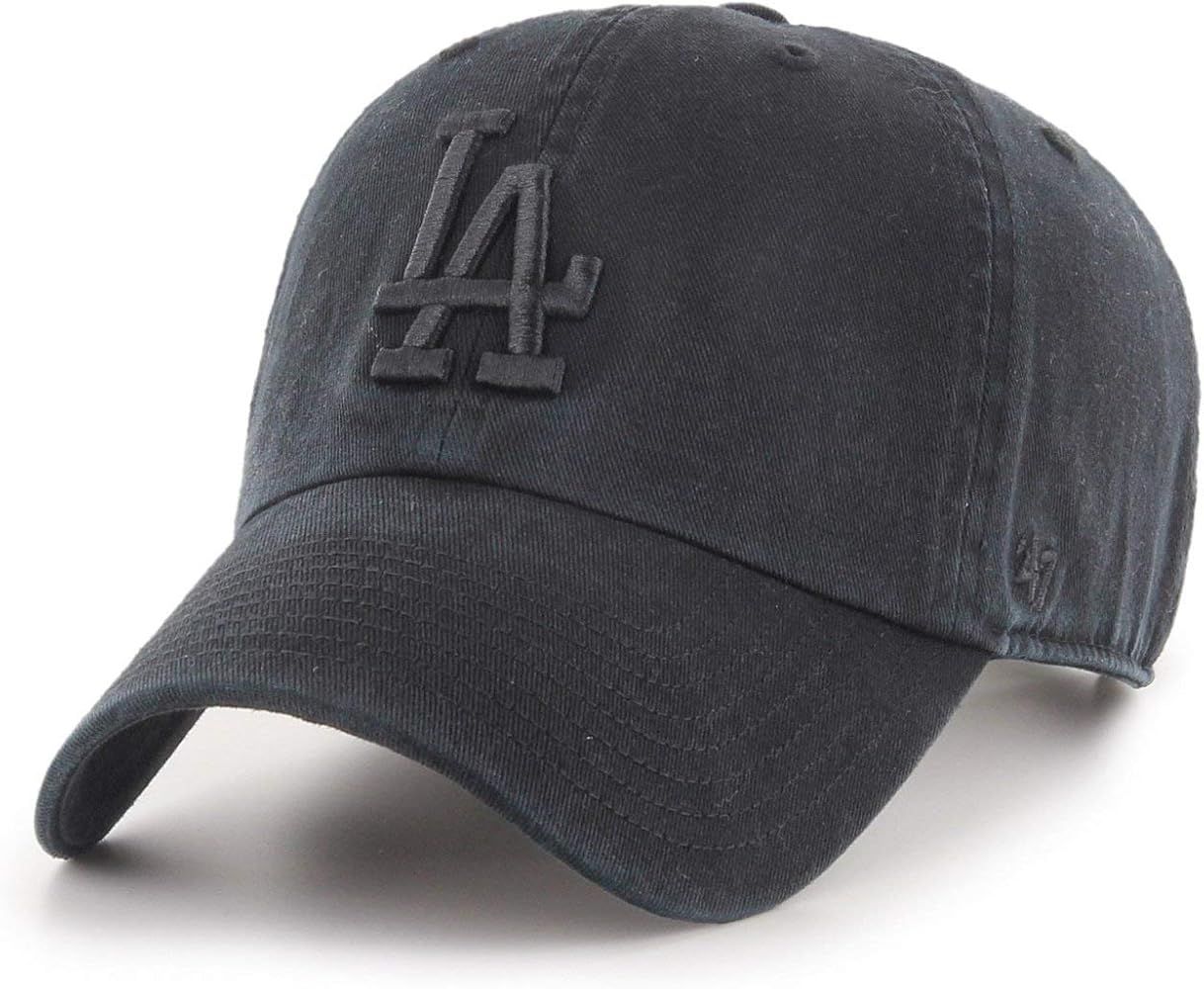 Brand Strapback Cap - Clean UP LA Dodgers Black Washed | Amazon (US)
