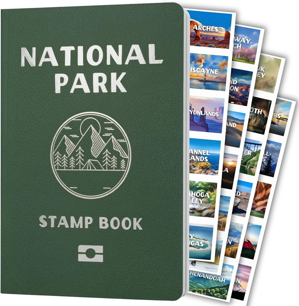National Parks Stamp Book with Sticker Set: Passport-Sized National Park Book with Passport Stick... | Amazon (US)