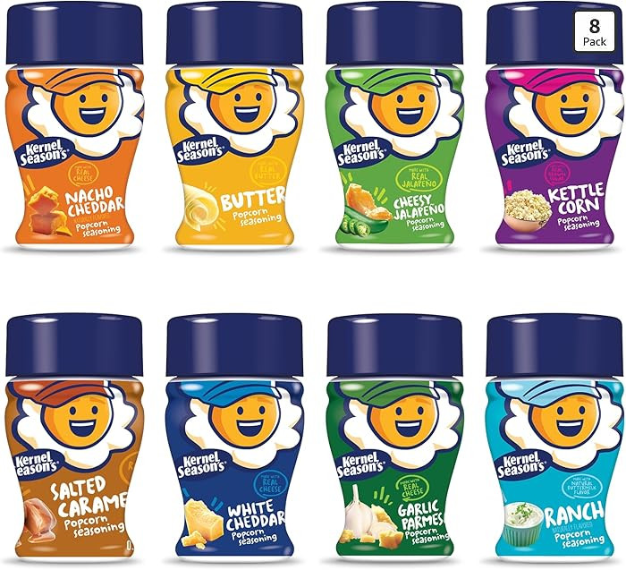 Kernel Season's Popcorn Seasoning Mini Jars Variety Pack, 0.9 Ounce (Pack of 8) | Amazon (US)