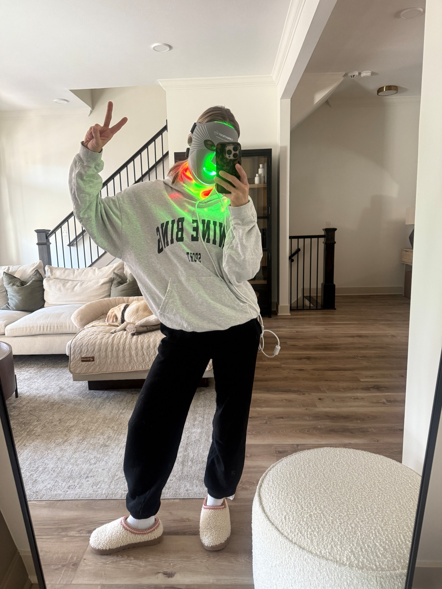 Wearing XS joggers, small sweatshirt, socks/slippers tts 

Mask Code: LINDSEY10

#LTKOver40 #LTKBeauty #LTKmorningroutine