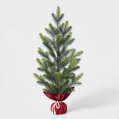 Large Christmas Tree Decorative Figurine with Red Burlap - Wondershop™ | Target