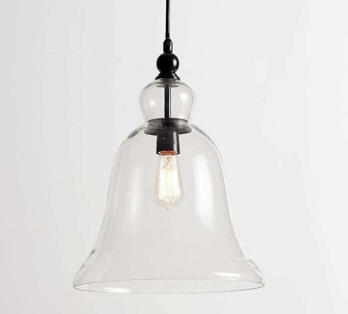 Rustic Glass Outdoor Pendant Large | Pottery Barn (US)