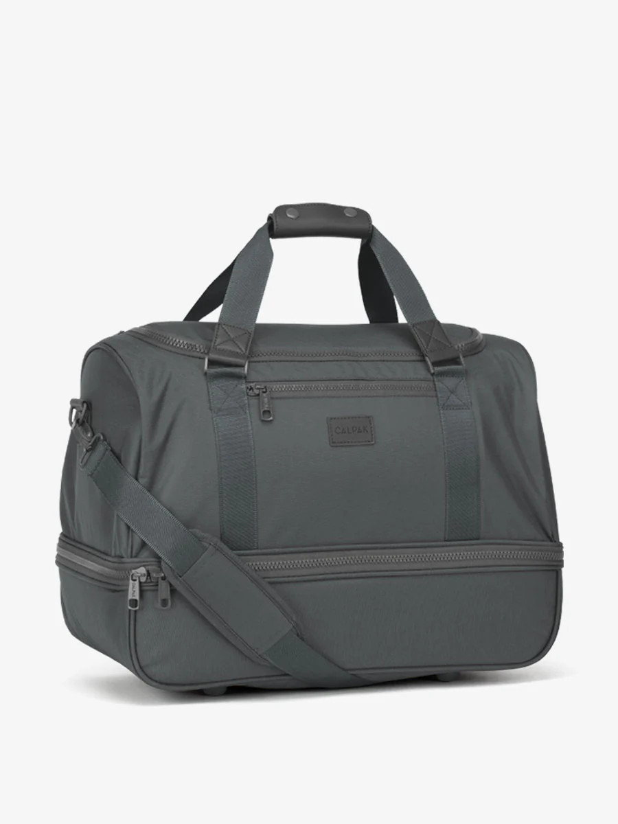 Stevyn Duffel Bag with Shoe Compartment in Slate | CALPAK Travel