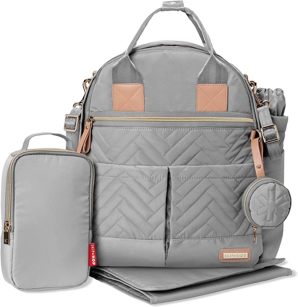 Skip Hop Diaper Bag Backpack: Suite 6-in-1 Diaper Backpack Set, Multi-Function Baby Travel Bag wi... | Amazon (US)