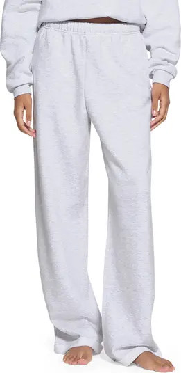Cotton Blend Fleece Straight Leg Sweatpants | Nordstrom