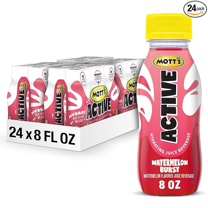 Mott's Active Watermelon Burst Hydrating Juice Beverage, 8 Fl Oz Bottles, 24 Count (4 Packs Of 6)... | Amazon (US)