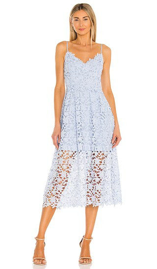 Lace A-Line Midi Dress | Revolve Clothing (Global)
