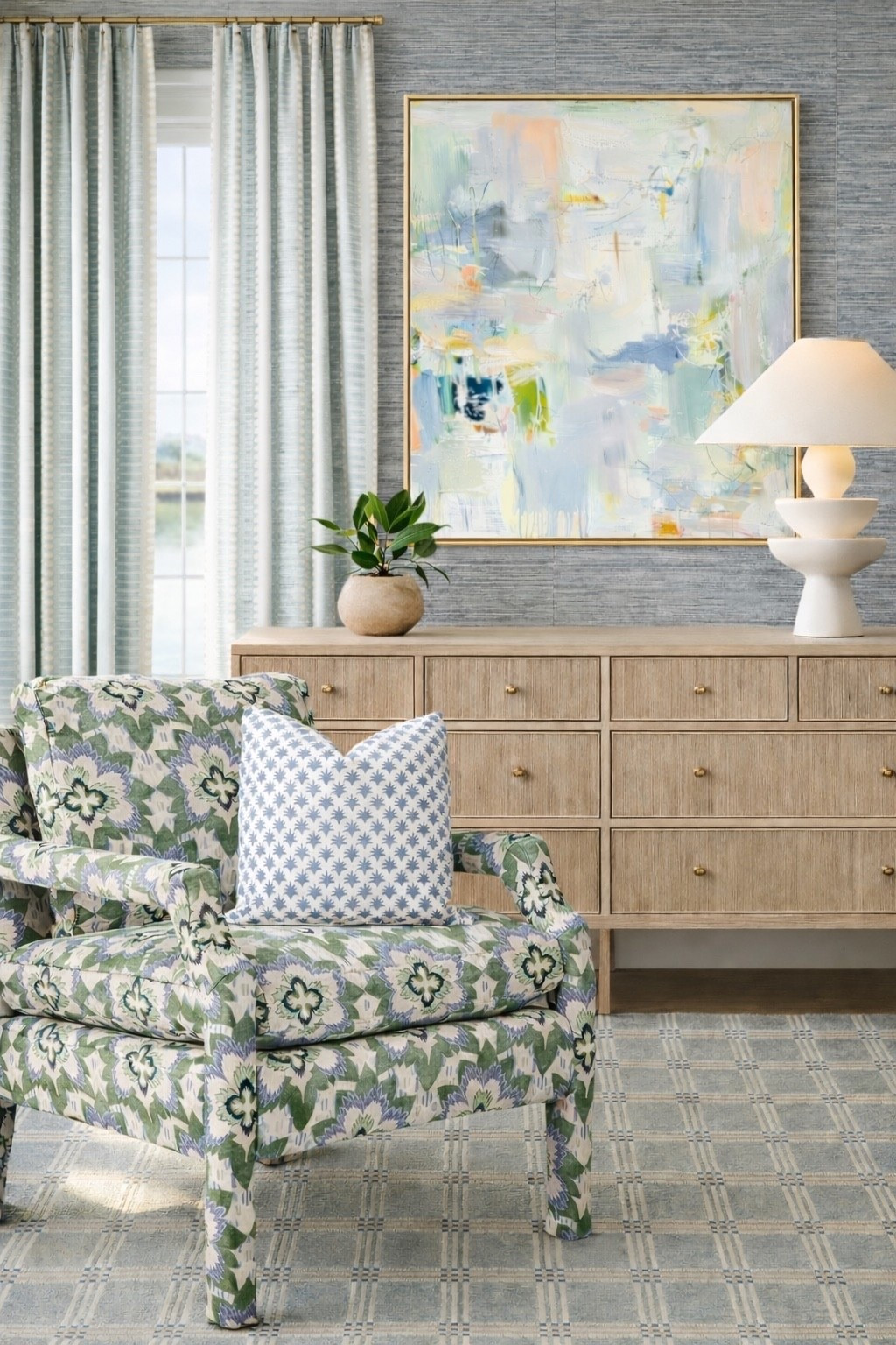 We love color and texture with fun patterns 

#homedecor #chair #dresser 